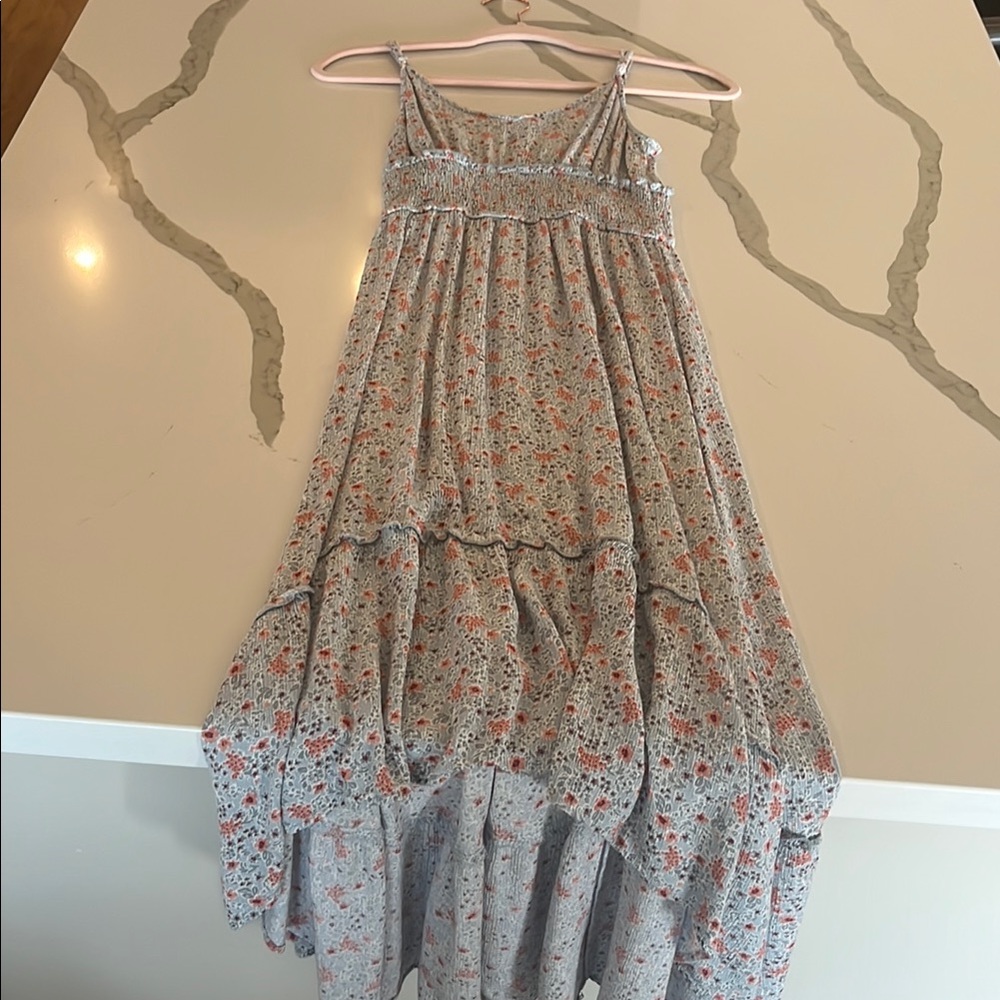 Floral Dress in blue and pink